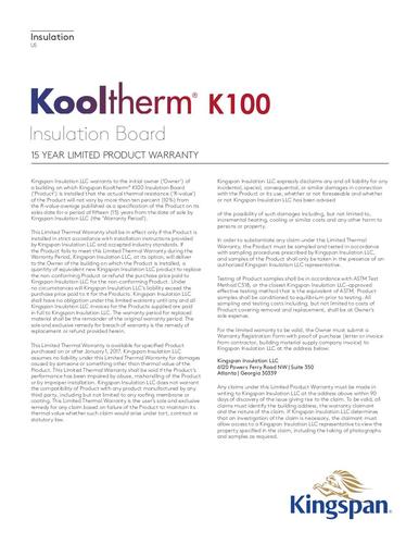 Kooltherm K110 Insulation Board | Kingspan US