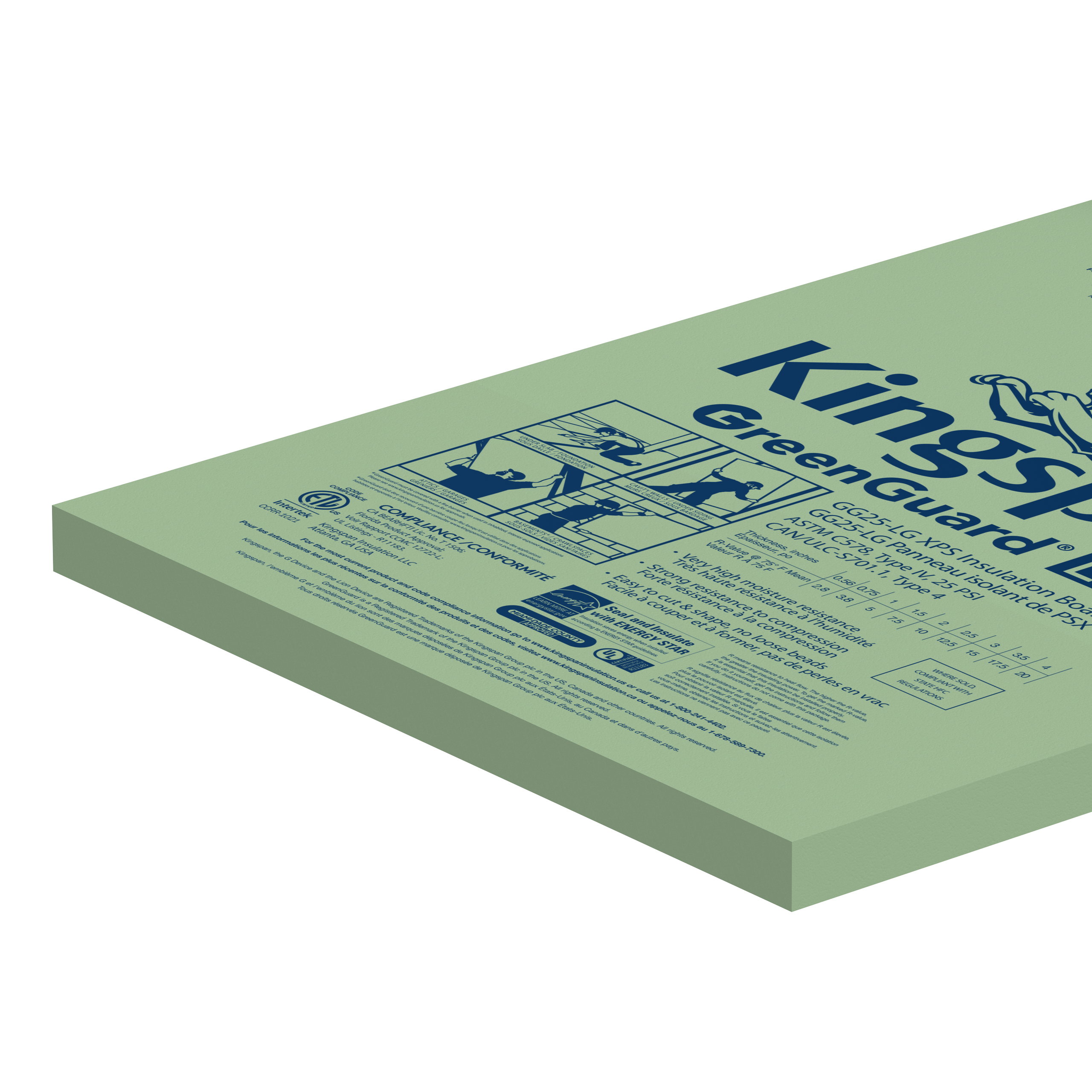 GreenGuard GG25-LG XPS Insulation Board | Kingspan US